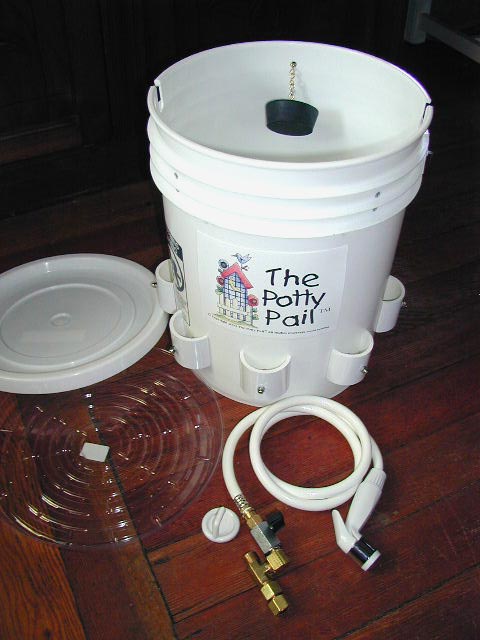 Pail, Hose, Lid, Tray and Spray Hose with Plumbing Adapter